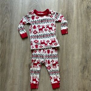 Dear Deer Hanna Anderson Holiday Ling John Pajama Set 80cm 18-24 month